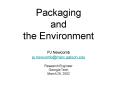 Packaging and the Environment PowerPoint PPT Presentation
