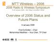 Overview of 2006 Status and Future Plans PowerPoint PPT Presentation