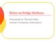 Notes on Fridge Surfaces PowerPoint PPT Presentation