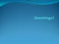 Greetings PowerPoint PPT Presentation