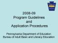 200809 Program Guidelines and Application Procedures PowerPoint PPT Presentation