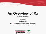 An Overview of Rx