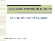 Longitudinal Polarization in SuperB