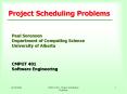Project Scheduling Problems PowerPoint PPT Presentation