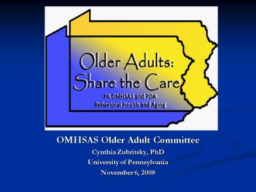 OMHSAS Older Adult Committee