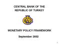 CENTRAL BANK OF THE REPUBLIC OF TURKEY PowerPoint PPT Presentation