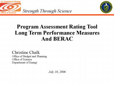 Strength Through Science