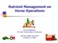 Nutrient Management on Horse Operations PowerPoint PPT Presentation