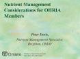 Nutrient Management Considerations for OHRIA Members PowerPoint PPT Presentation