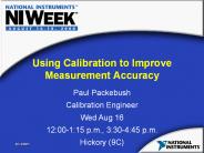 Using Calibration to Improve Measurement Accuracy