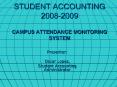 STUDENT ACCOUNTING 2008-2009 CAMPUS ATTENDANCE MONITORING SYSTEM PowerPoint PPT Presentation