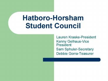 HatboroHorsham Student Council