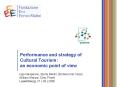 Performance and strategy of Cultural Tourism: an economic point of view PowerPoint PPT Presentation