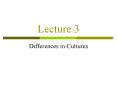 Differences in Cultures PowerPoint PPT Presentation