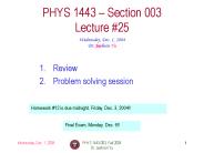PHYS 1443003, Fall 2004