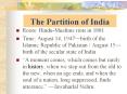 The Partition of India PowerPoint PPT Presentation