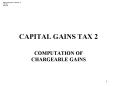 CAPITAL GAINS TAX 2 PowerPoint PPT Presentation
