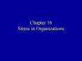 Chapter 16 Stress in Organizations PowerPoint PPT Presentation
