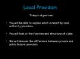 Local Provision PowerPoint PPT Presentation