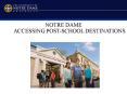 NOTRE DAME ACCESSING POSTSCHOOL DESTINATIONS PowerPoint PPT Presentation