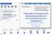 Participatory simulations for developing scenarios in environmental resource management