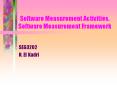 Software Measurement Activities. Software Measurement Framework PowerPoint PPT Presentation