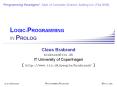 LOGICPROGRAMMING IN PROLOG PowerPoint PPT Presentation