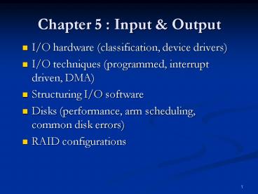 Chapter 5 : Input