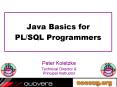 Java Basics for PLSQL Programmers PowerPoint PPT Presentation