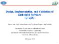 Design, Implementation, and Validation of Embedded Software (DIVES) PowerPoint PPT Presentation