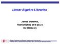 Linear Algebra Libraries PowerPoint PPT Presentation