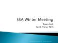 SSA Winter Meeting PowerPoint PPT Presentation