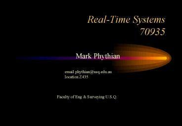 RealTime Systems 70935