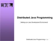 Distributed Java Programming
