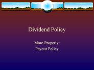 Dividend Policy