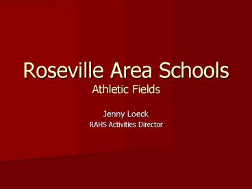 Roseville Area Schools Athletic Fields
