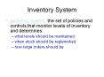 Inventory System PowerPoint PPT Presentation