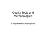 Quality Tools and Methodologies