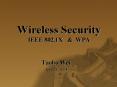 Wireless Security IEEE 802.1X PowerPoint PPT Presentation
