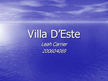 Villa DEste
