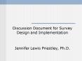 Discussion Document for Survey Design and Implementation PowerPoint PPT Presentation