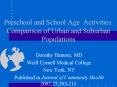 Preschool and School Age Activities: Comparison of Urban and Suburban Populations PowerPoint PPT Presentation