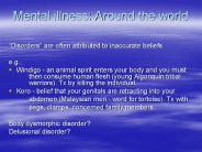 Mental illness: Around the world