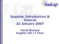 Supplier Introduction PowerPoint PPT Presentation
