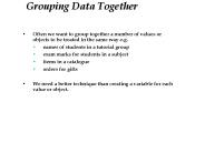 Grouping Data Together