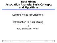 Data Mining Association Analysis: Basic Concepts and Algorithms
