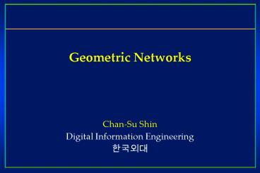 Geometric Networks