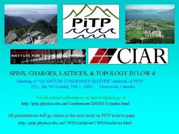 SPINS, CHARGES, LATTICES,