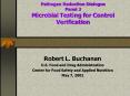 Pathogen Reduction Dialogue Panel 3 Microbial Testing for Control Verification PowerPoint PPT Presentation