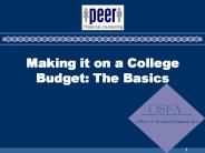 Making it on a College Budget: The Basics